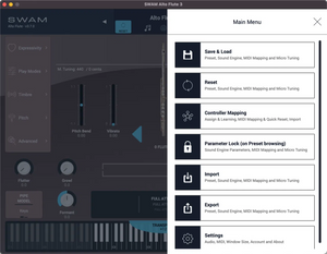 Audio Modeling SWAM Flutes