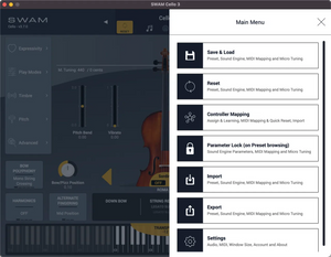 Audio Modeling SWAM Cello