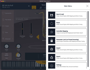 Audio Modeling SWAM Saxophones