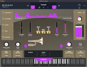 Audio Modeling SWAM Solo Trumpets