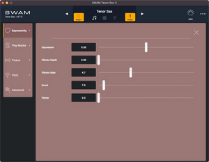 Audio Modeling SWAM Saxophones