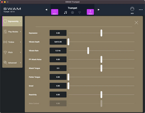 Audio Modeling SWAM Solo Trumpets