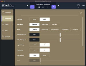 Audio Modeling SWAM Solo Trombones