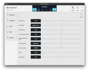 Audio Modeling SWAM VariFlute