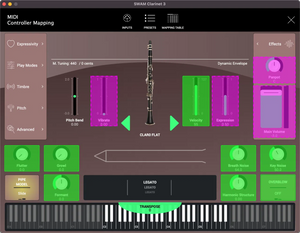 Audio Modeling SWAM Clarinets