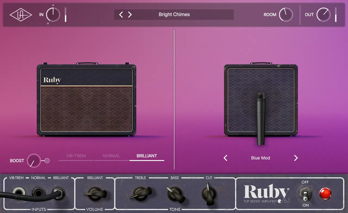 Universal Audio UAD Ruby '63 Top Boost Amplifier