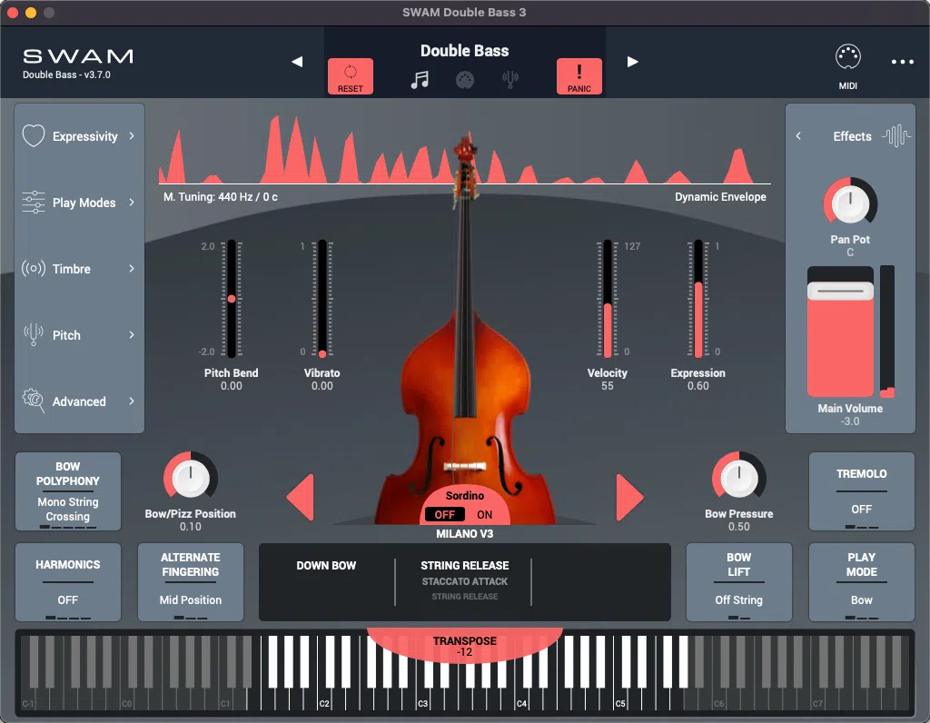 Audio Modeling SWAM Double Bass