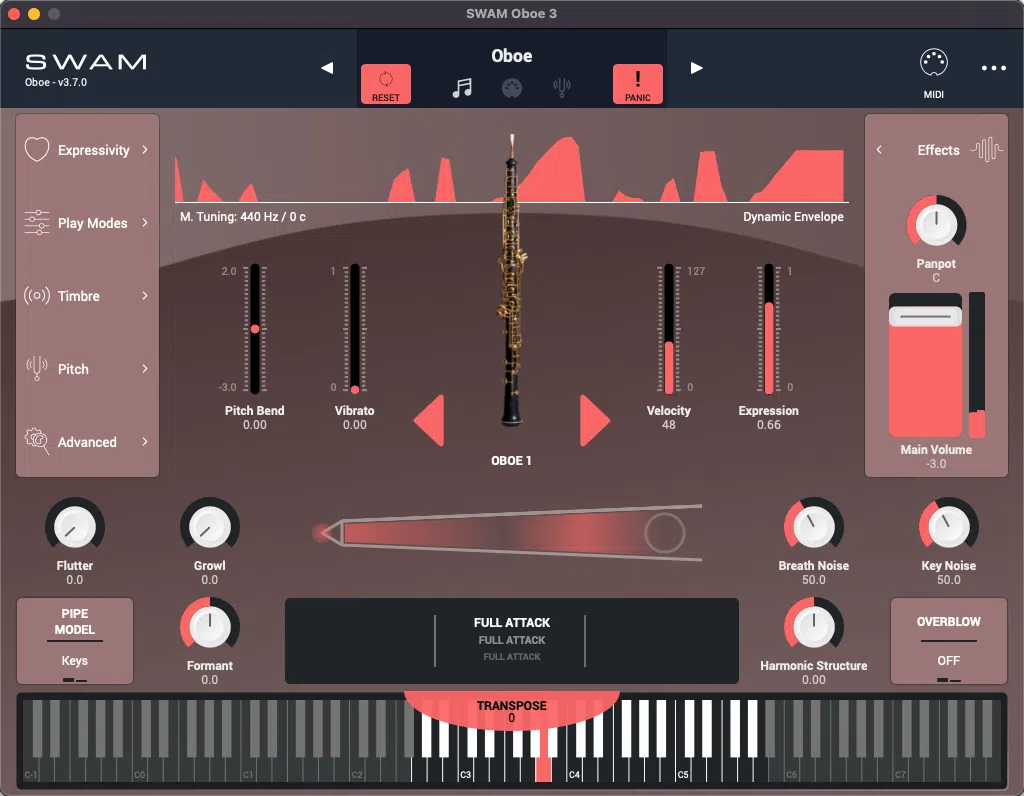 Audio Modeling SWAM Double Reeds