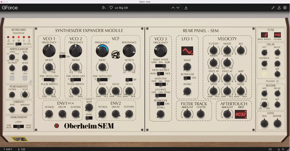 GForce Oberheim SEM