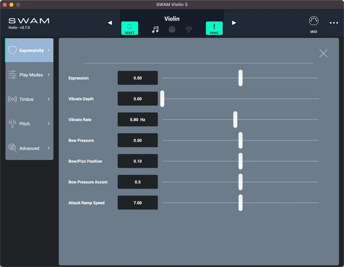 Audio Modeling SWAM Violin Upgrade