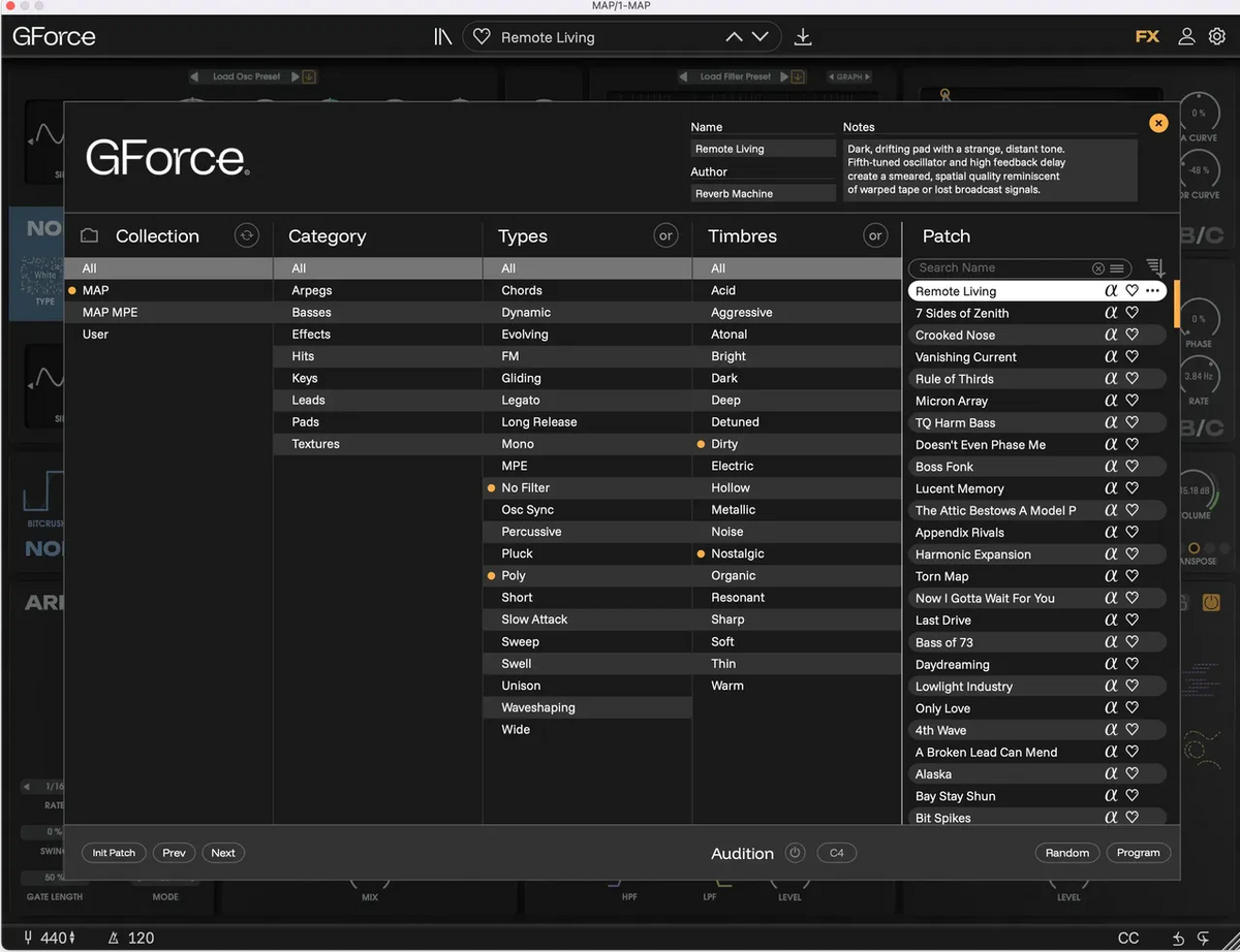GForce MAP