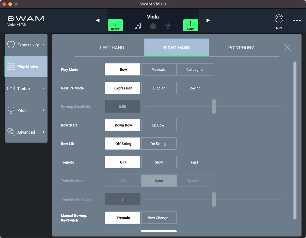 Audio Modeling SWAM Viola Upgrade