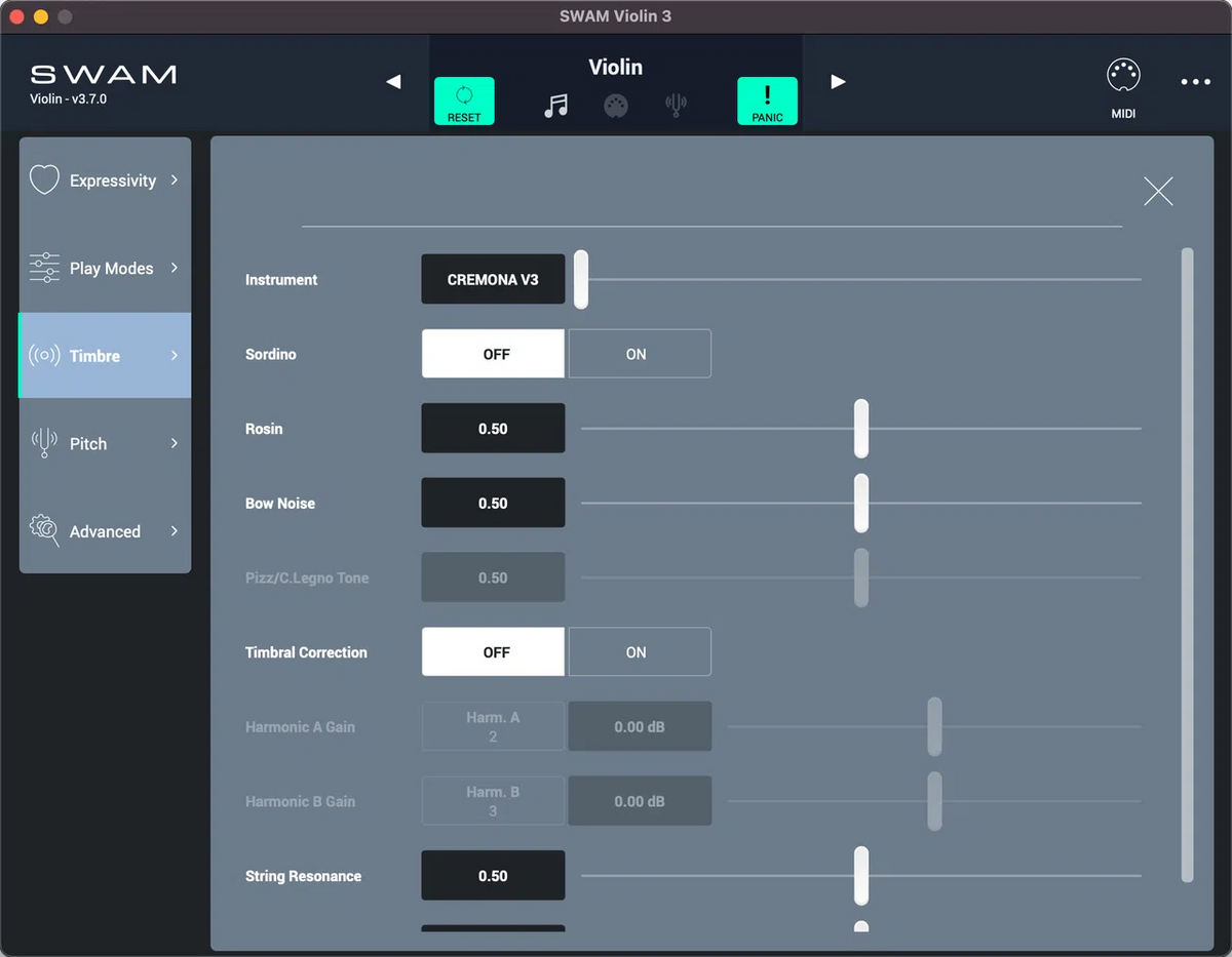 Audio Modeling SWAM Violin Upgrade
