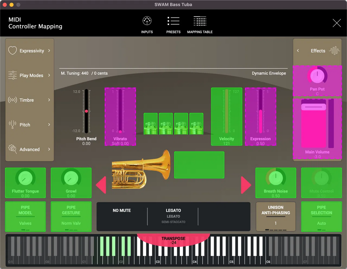 Audio Modeling SWAM Solo Horns and Tubas