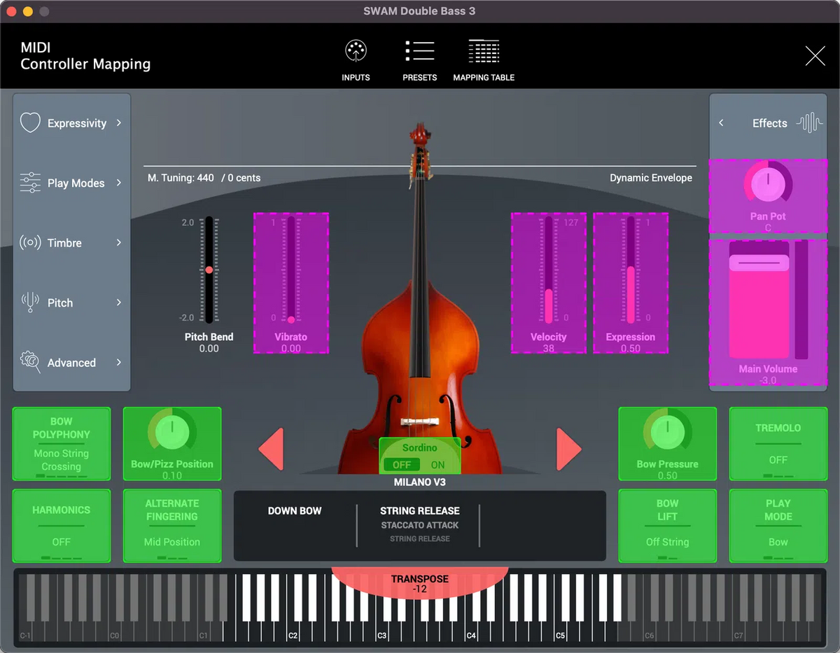 Audio Modeling SWAM Double Bass