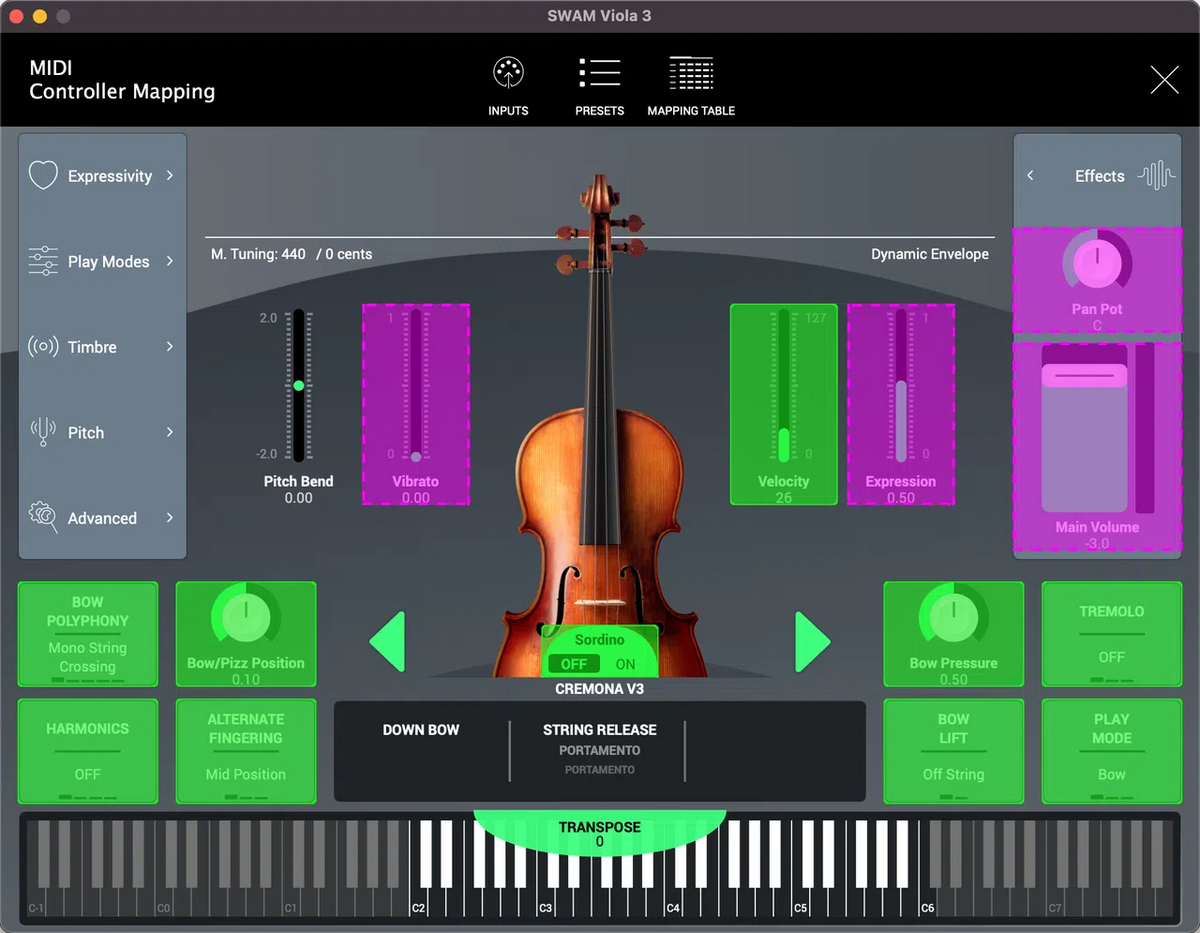 Audio Modeling SWAM Viola
