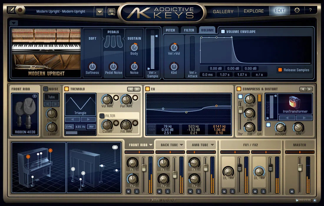 XLN Audio Addictive Keys: Modern Upright