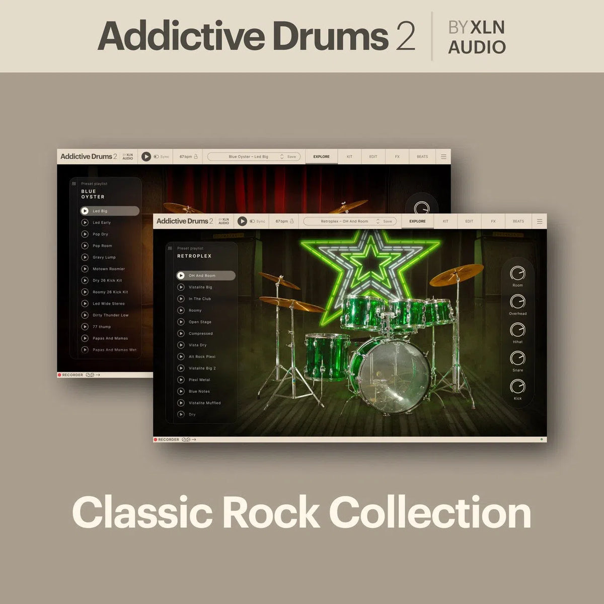 XLN Audio Addictive Drums 2: Classic Rock Collection