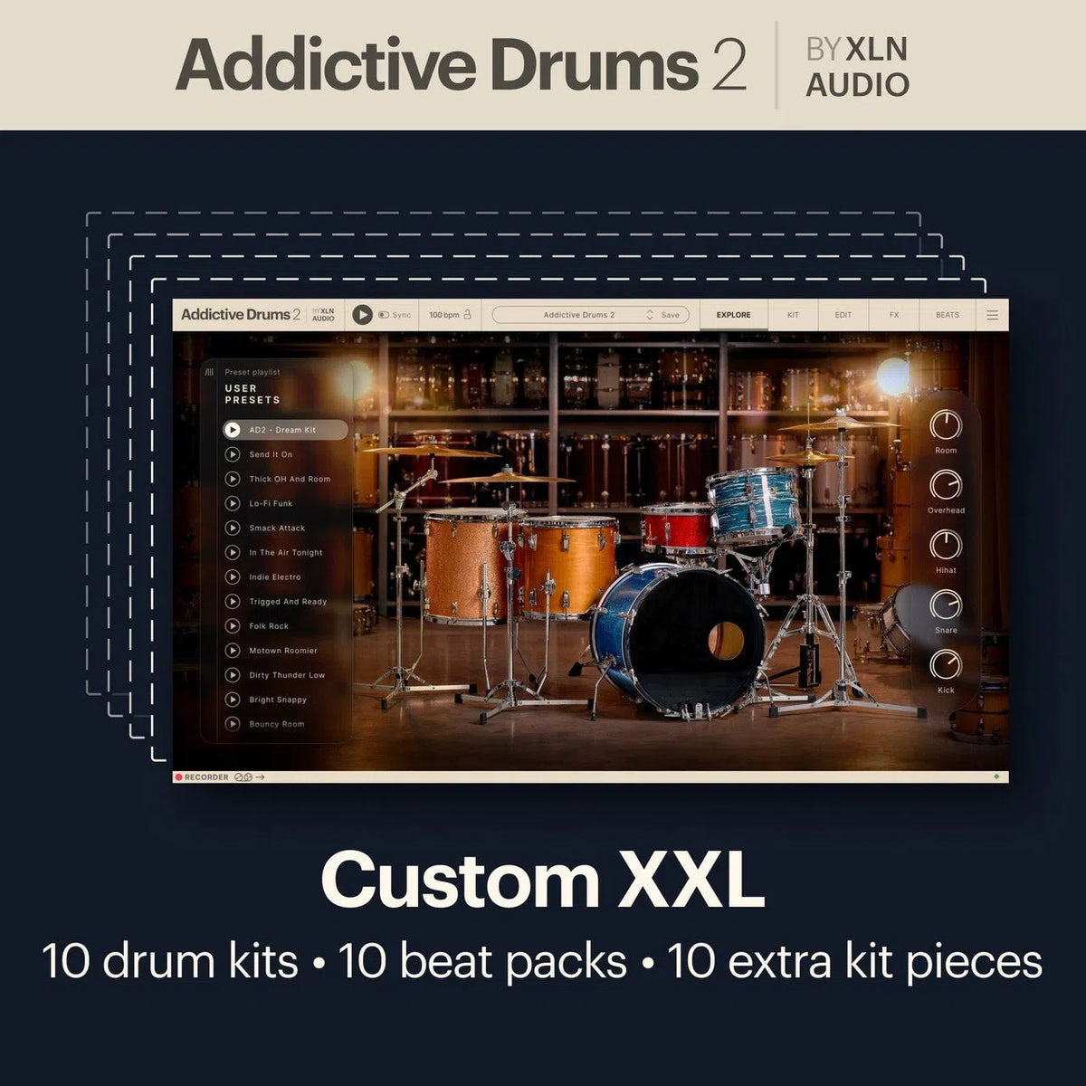 XLN Audio Addictive Drums 2: Custom XXL