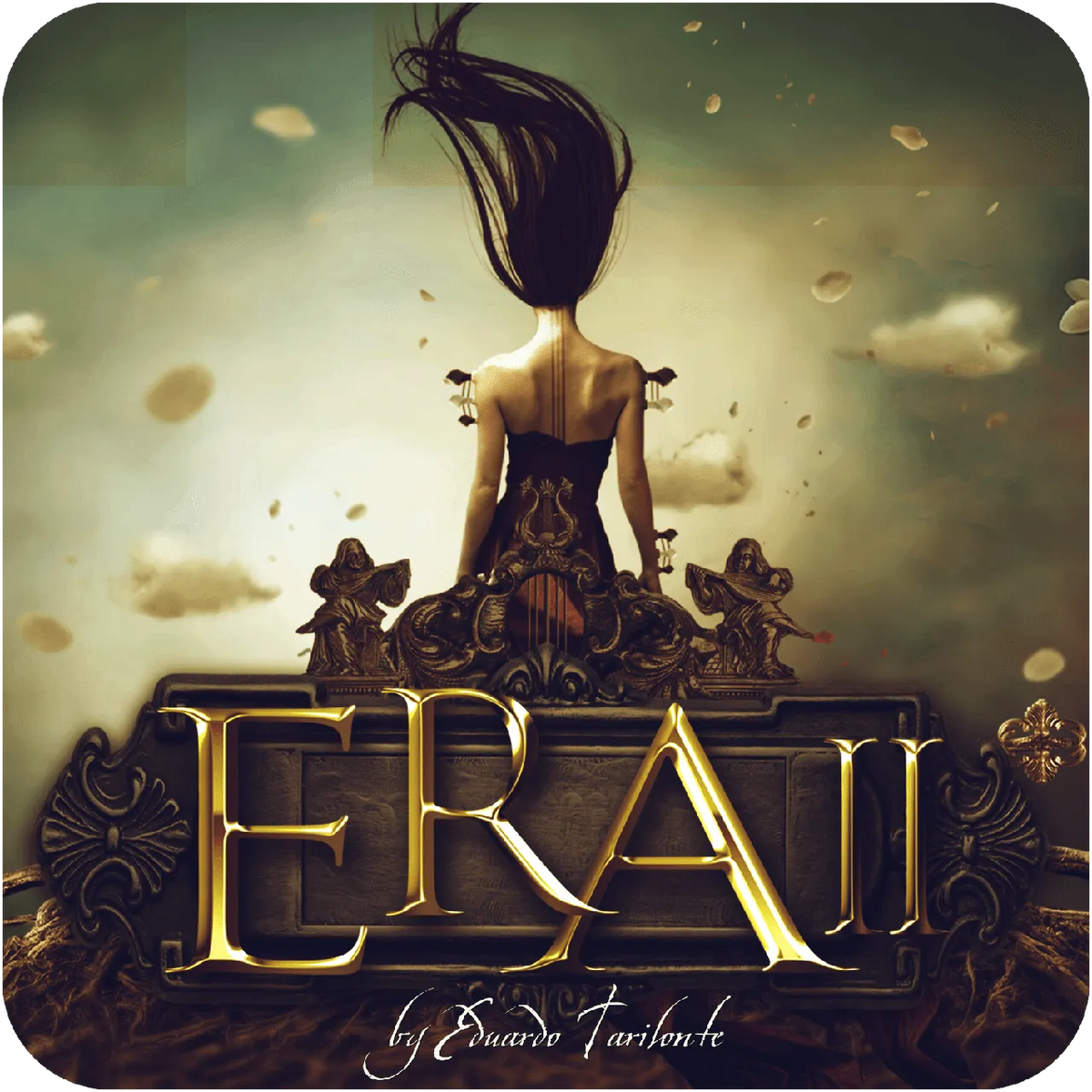 ERA II Medieval Legends logo with a woman and golden text on an ornate, dark, antique-style background.