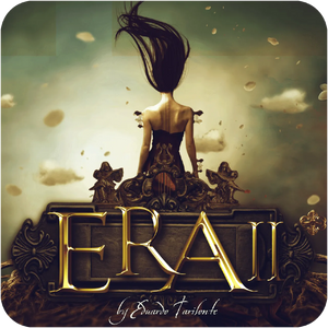 ERA II Medieval Legends logo with a woman and golden text on an ornate, dark, antique-style background.