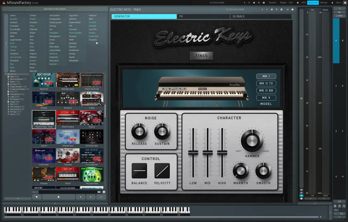 Melda Electric Keys Tines