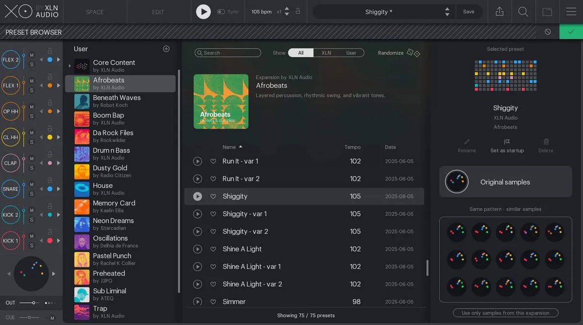 XLN Audio XO Expansion: Afrobeats