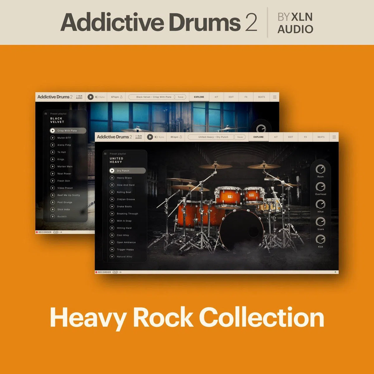 XLN Audio Addictive Drums 2: Heavy Rock Collection