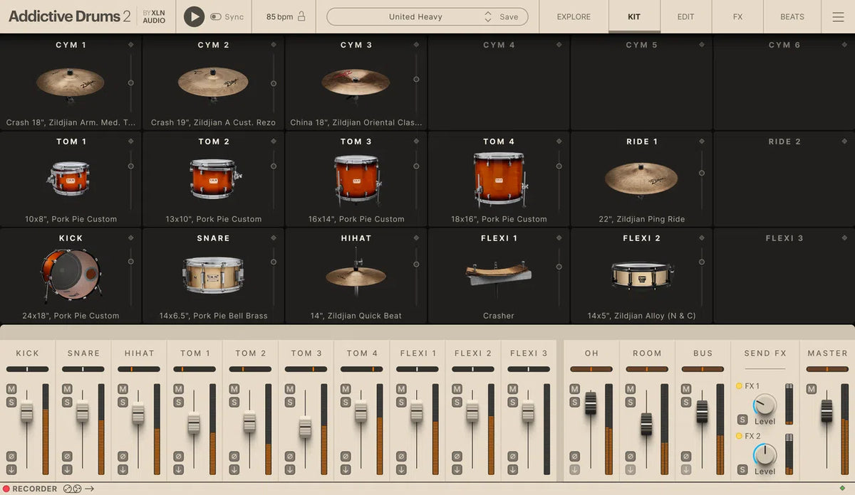 XLN Audio Addictive Drums 2: Heavy Rock Collection