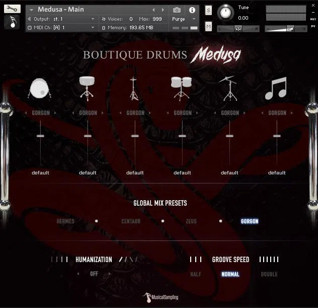 Musical Sampling Boutique Drums Medusa