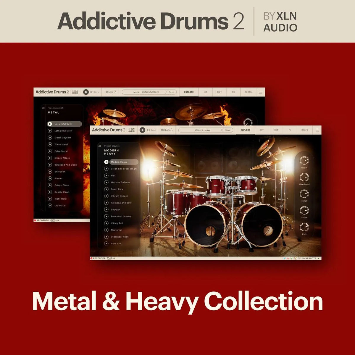 XLN Audio Addictive Drums 2: Metal &amp; Heavy Collection