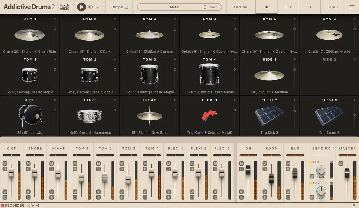 XLN Audio Addictive Drums 2: Metal &amp; Heavy Collection