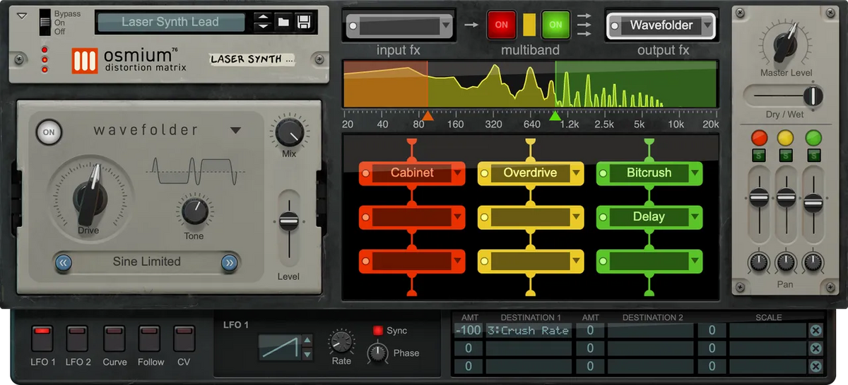 Reason Studios Osmium Distortion Matrix