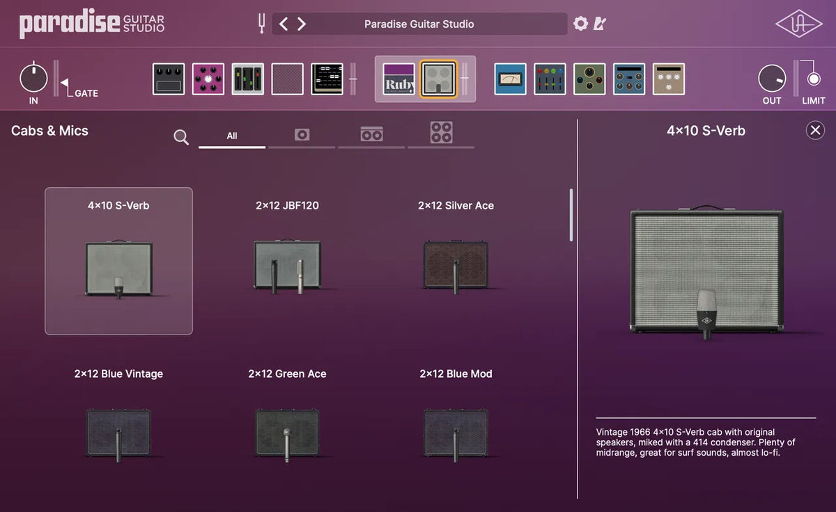 Universal Audio Paradise Guitar Studio Crossgrade from Showtime ‘64 Tube Amp
