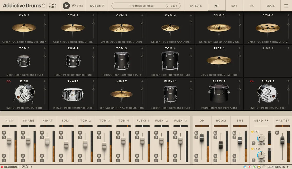 XLN Audio Progressive Metal ADpak