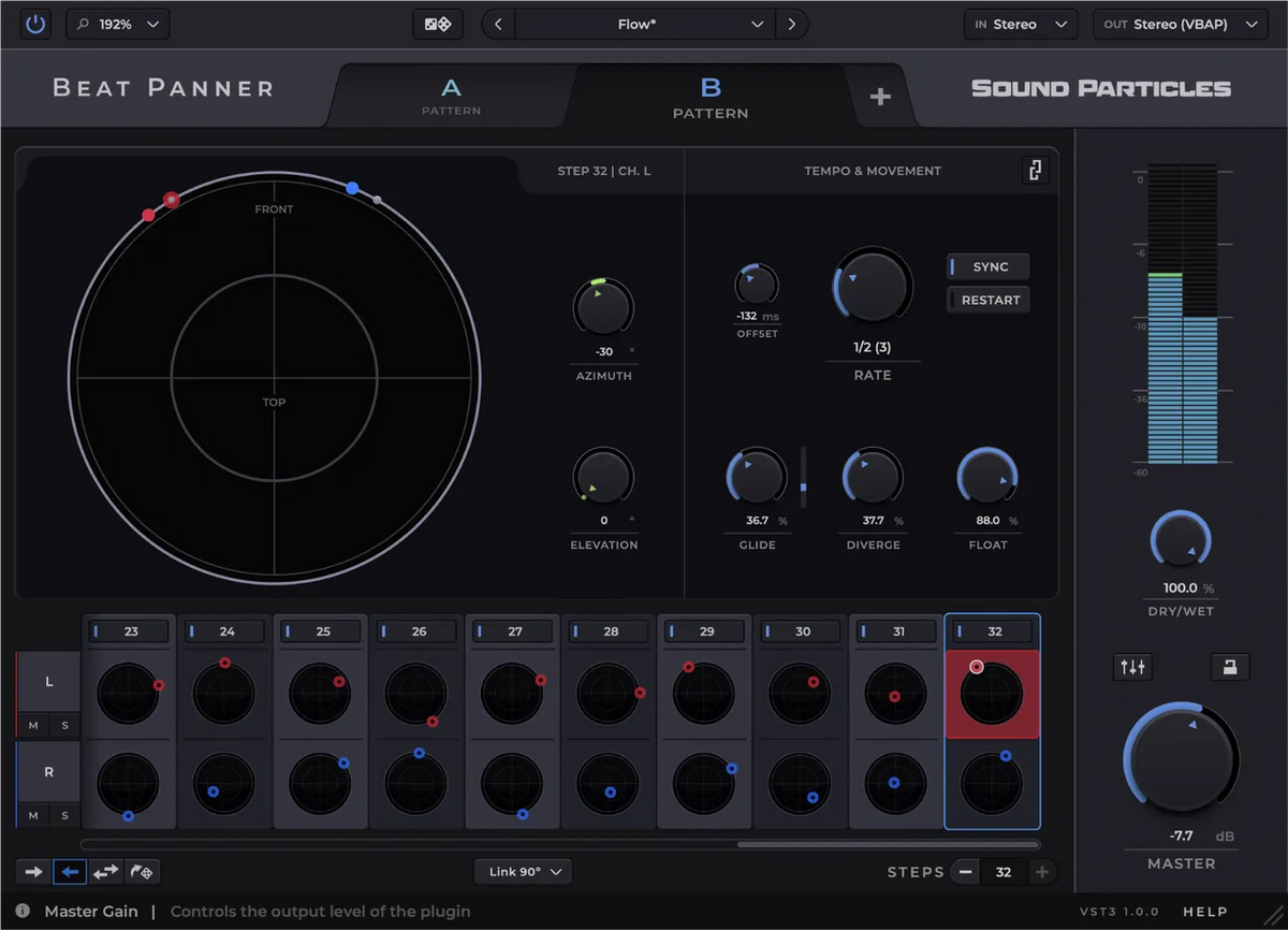 Sound Particles Beat Panner