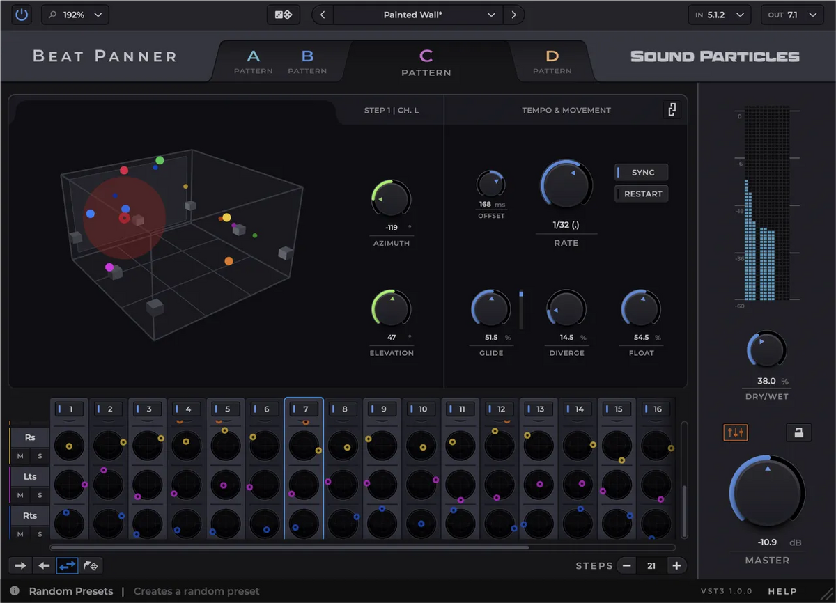 Sound Particles Beat Panner