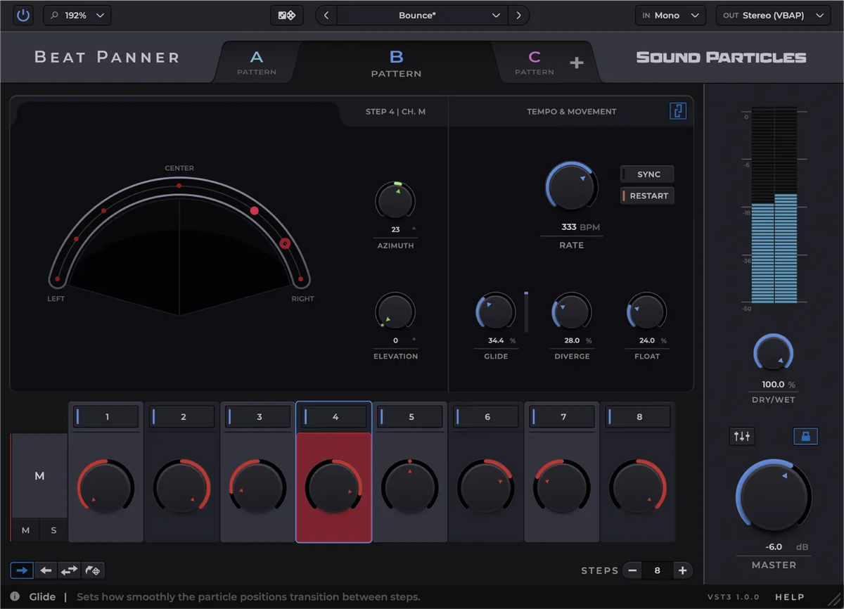 Sound Particles Beat Panner