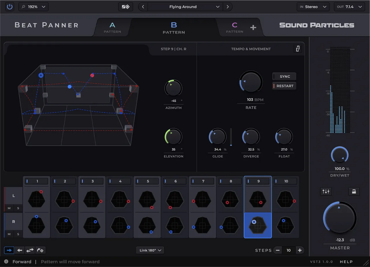 Sound Particles Beat Panner