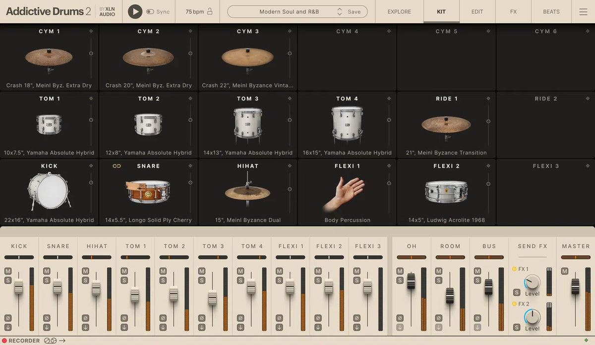 XLN Audio Addictive Drums 2: Soul and R&amp;B Collection