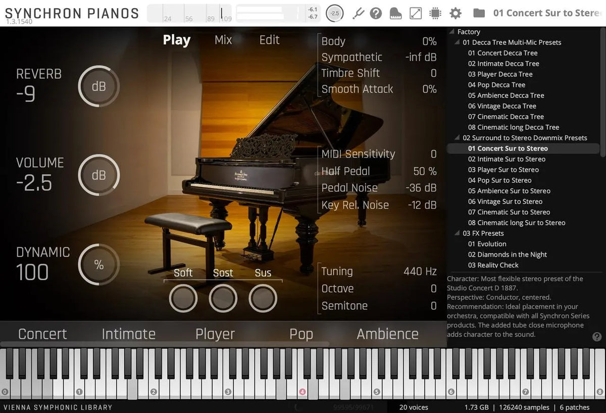 Vienna Studio Concert D 1887 Standard Library