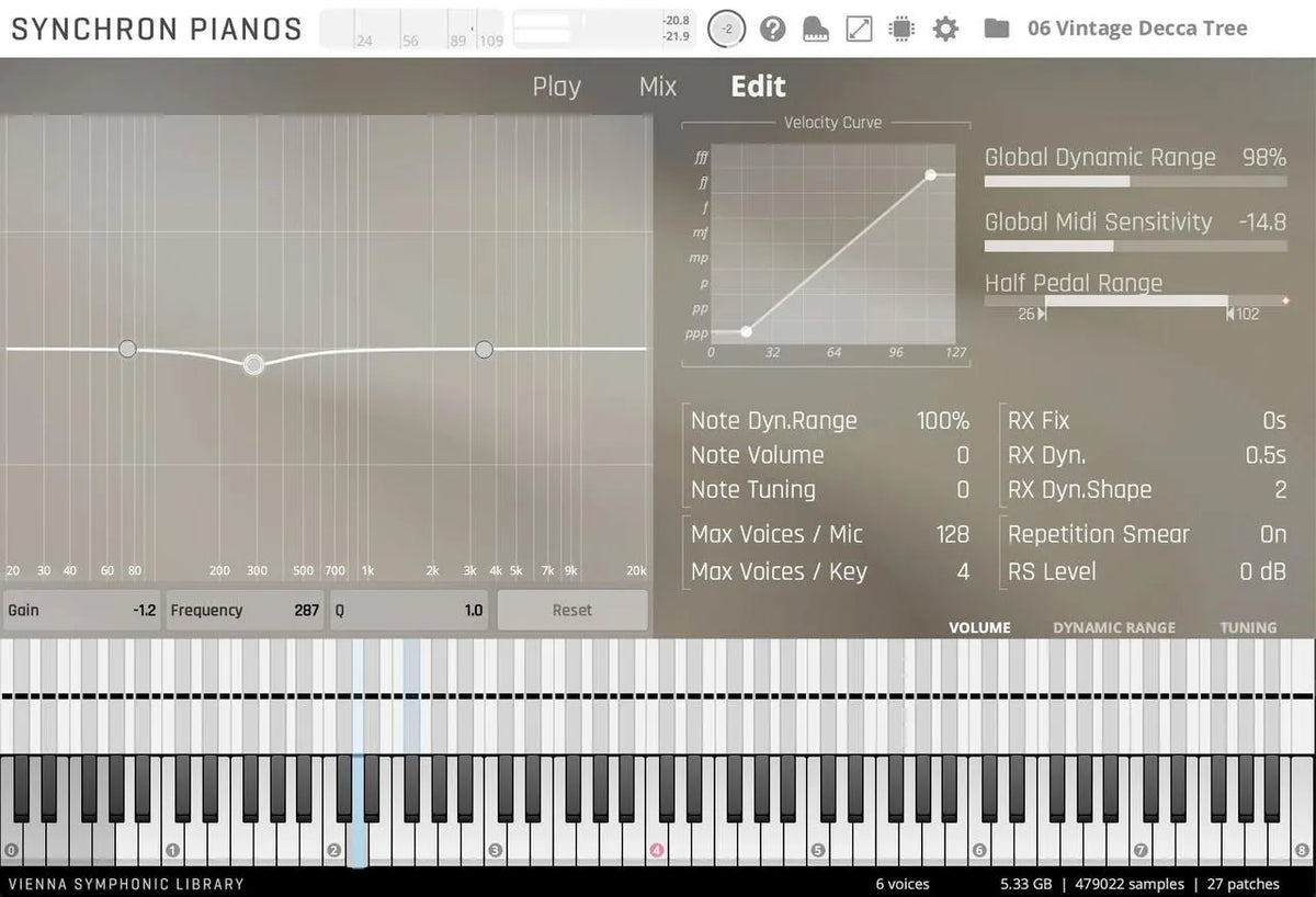 Vienna Studio Fazioli F212 Standard Library