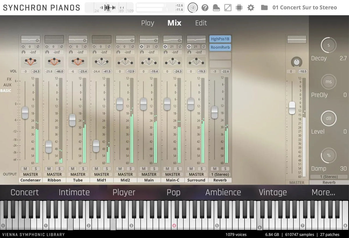 Vienna Studio Fazioli F212 Standard Library