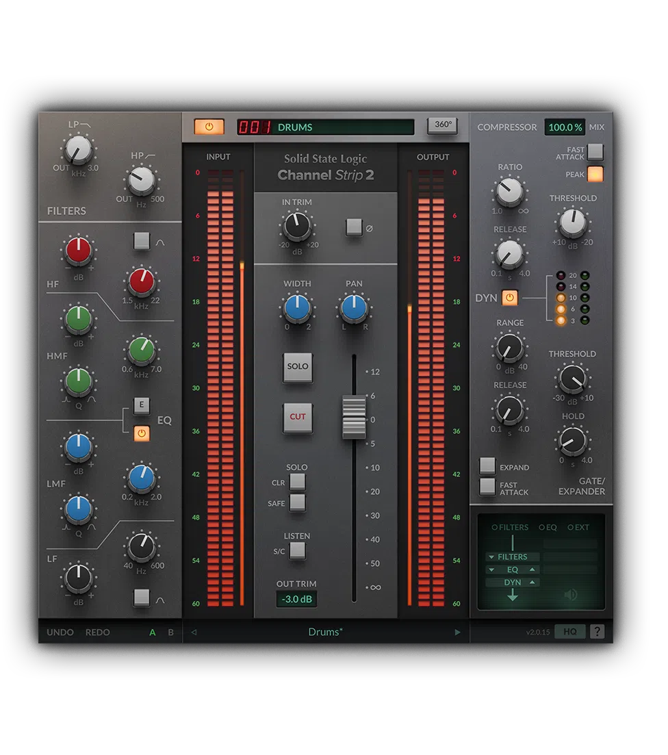 SSL Channel Strip 2 and Harrison 32Classic Channel