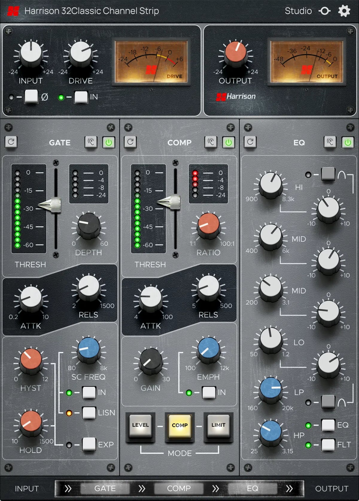 SSL Channel Strip 2 and Harrison 32Classic Channel