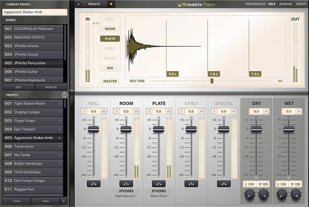 Overloud JPVerbs John Paterno Signature IR Library