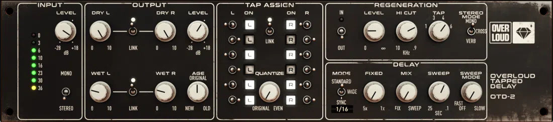 Overloud OTD-2: Analog Bucket-Brigade Tapped Delay