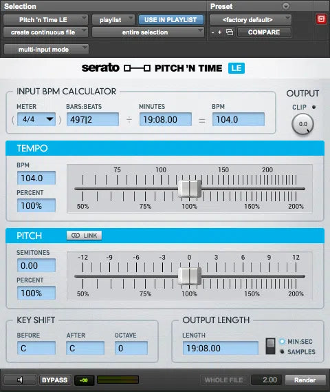 Serato Pitch &#39;n Time LE
