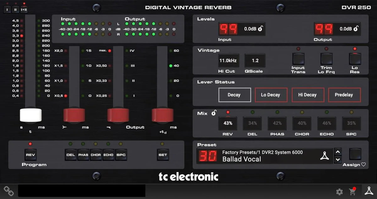 TC Electronic DVR 250 - Digital Vintage Reverb