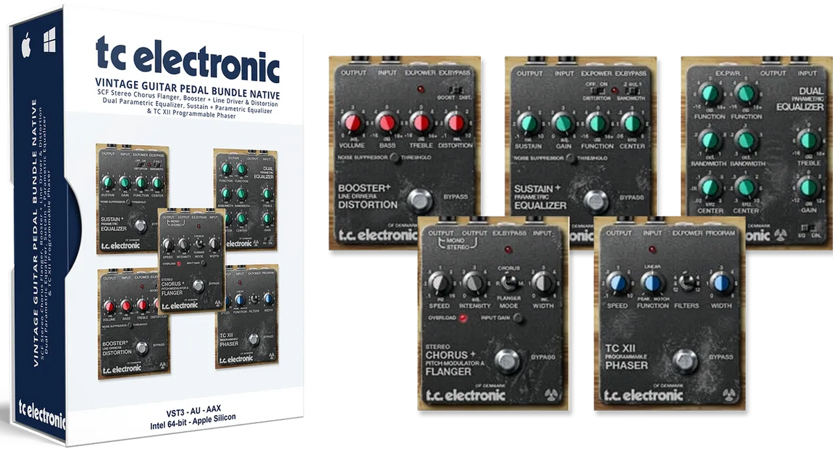 TC Electronic Vintage Guitar Pedal Bundle Native